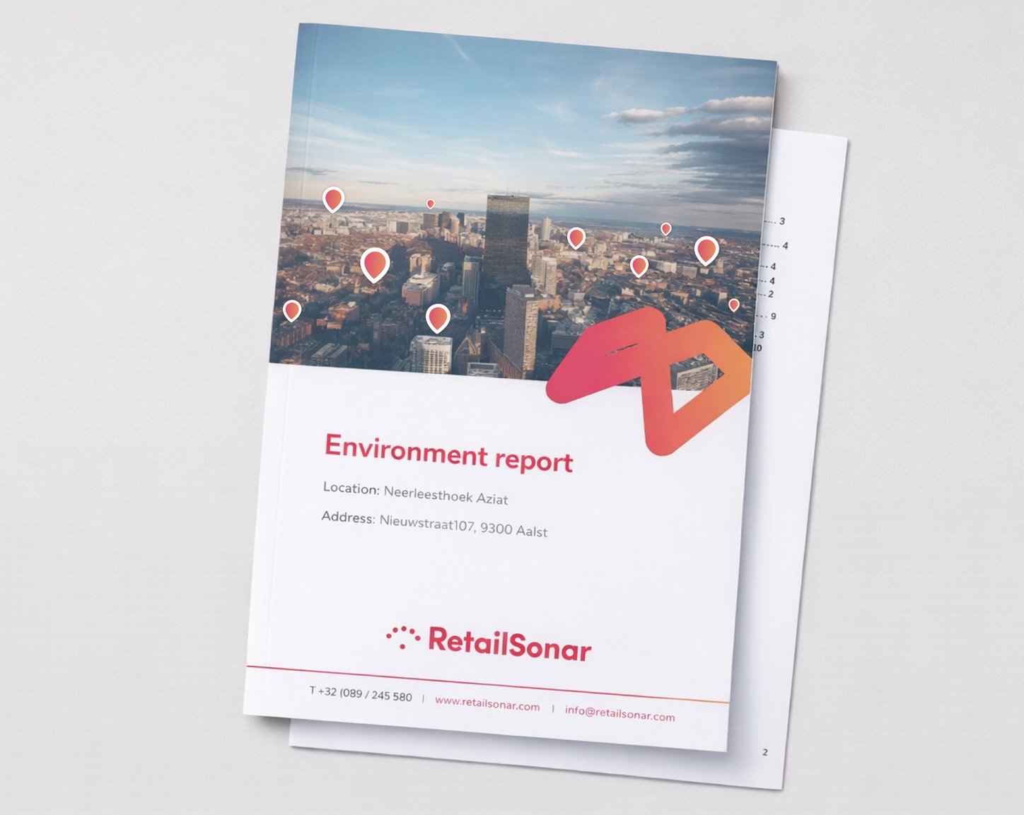 Exemple de rapport de localisation RetailSonar